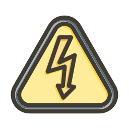 elektrisches gefahrenschild icon