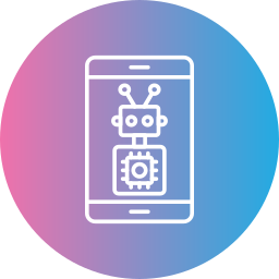 Robot assistant icon