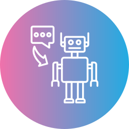 Robot assistant icon