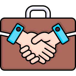 partnerschaftlicher handschlag icon