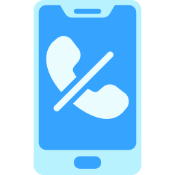 telefoon-schuine streep icoon