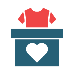 Clothes donation icon