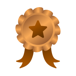 insignia de bronce icono