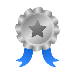 distintivo d'argento icona