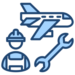 manutenzione degli aeromobili icona