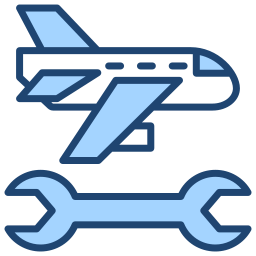 manutenzione degli aeromobili icona