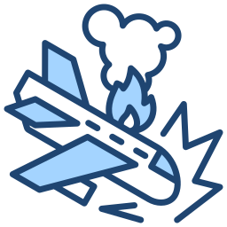 Airplane accident icon