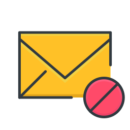 e-mail blockieren icon