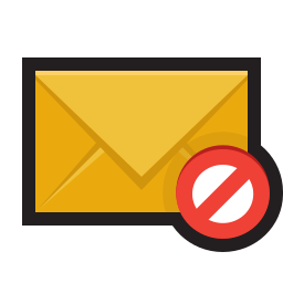 correo electrónico no deseado icono