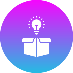 Think outside the box icon