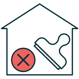 hipoteca denegada icono