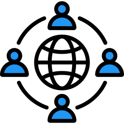 communauté en ligne Icône