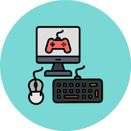 computadora para juegos icono