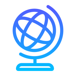 Globe graph icon