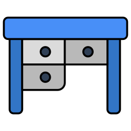 tavolo con cassetti icona