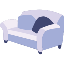 sofá de dos plazas icono