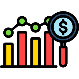 análisis de mercado icono