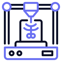 ossa stampate in 3d icona