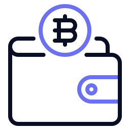 billetera criptográfica icono