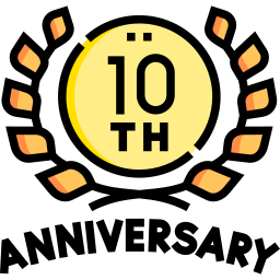 10. jahrestag icon