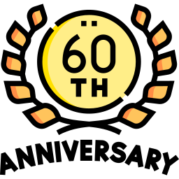 60-jarig jubileum icoon