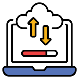 téléchargement dans le cloud Icône