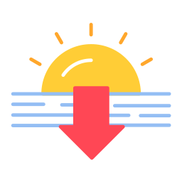 strand zonsondergang icoon