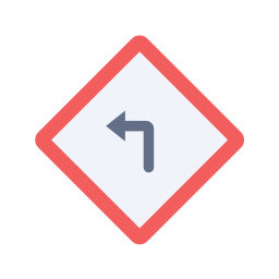 Left turn icon