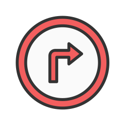 Right turn icon