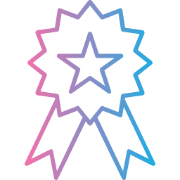 Ribbon badge icon