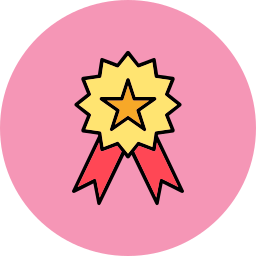 Ribbon badge icon