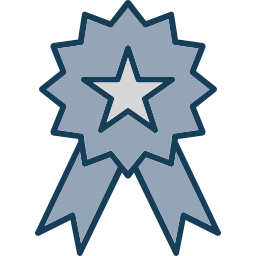 Ribbon badge icon