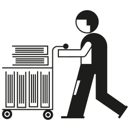 Book cart icon