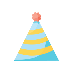sombrero de cumpleaños icono