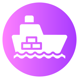 Cargo boat icon