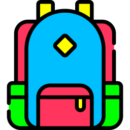 bolsa para la escuela icono