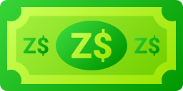 muntstuk van de zimbabwaanse dollar icoon