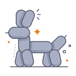 Dog balloon icon