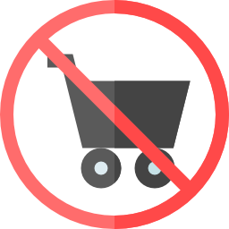 No shopping cart icon