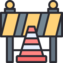 Traffic barrier icon