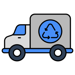 Recycling truck icon