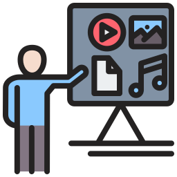 Multimedia presentation icon