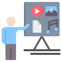 Multimedia presentation icon