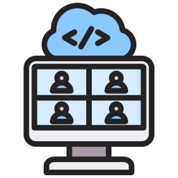 Coding cloud icon