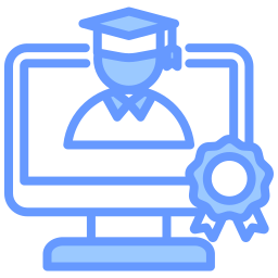 Online graduation icon