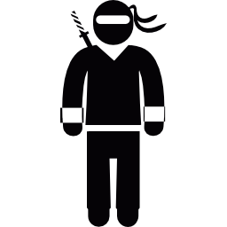 ninja vechter icoon