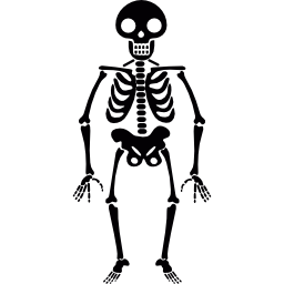 Smiling skeleton icon