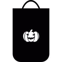 bolsa de compras con calabaza icono