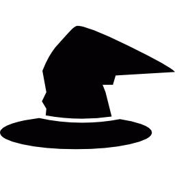 Witch traditional hat icon