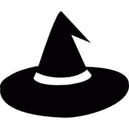 Hat for a typical Halloween witch icon